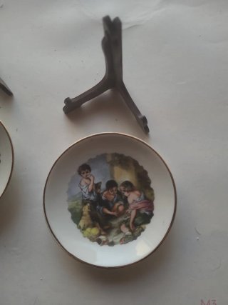 2 Platitos decorativos con soporte
