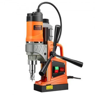 Taladro Magnético, Motor de 1450W, Diámetro de Perforación de 1.6 in, Taladro Magnético Eléctrico Portátil de 2810 lbf, con 11 Brocas de Coring, Velocidad de 850 RPM, Máquina de Perforación para S...