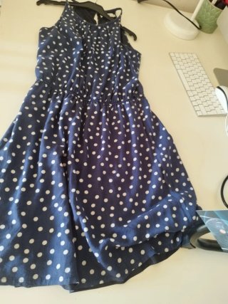 Vestido azul lunares talla 38