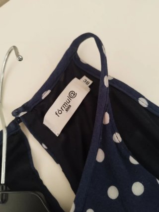 Vestido azul lunares talla 38