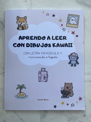 Aprendo a leer con dibujos kawaii: Con letra ma...