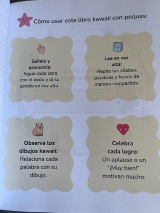 Aprendo a leer con dibujos kawaii: Con letra ma...