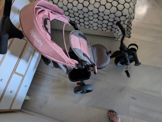 Triciclo Carrito Bebé Rosa