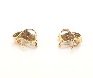 Pendiente de oro de 18k circonitas, 7.72 g.