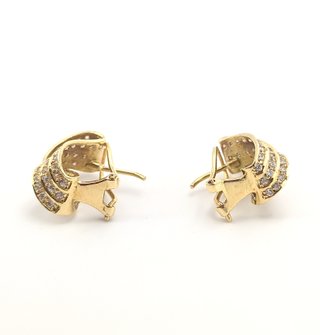 Pendiente de oro de 18k circonitas, 7.72 g.