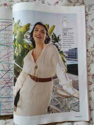 Revistas patrones colecciones y vestido naranja
