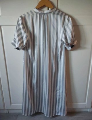 Vestido camisero Zara rayas gris y blanco T.XS