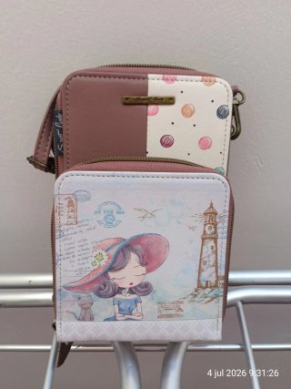 Bolso y cartera con diseño aneke nuevo a estrenar