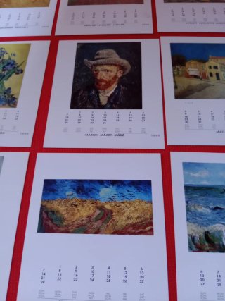 POSTALES VAN GOHG CALENDARIO 1999