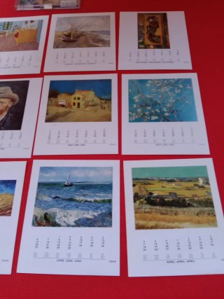 POSTALES VAN GOHG CALENDARIO 1999
