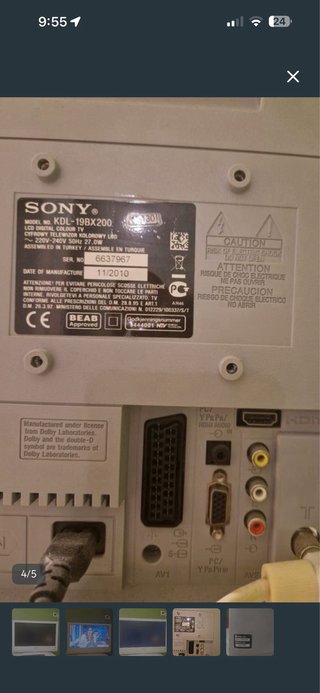 TV Sony 19 Blanca