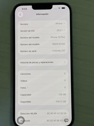 iPhone 14 Plus 128GB Azul