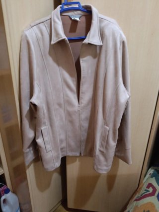 Chaqueta beige mujer