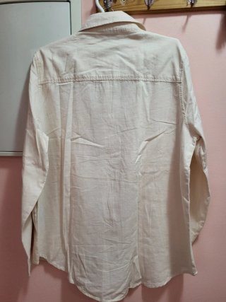 Camisa manga larga cortefiel beige Talla M