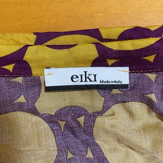 Eiki Camicia Fantasia Geometrica Senape Viola