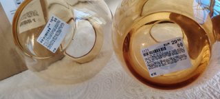 2 Jarrones Cristal Zara Home Ámbar