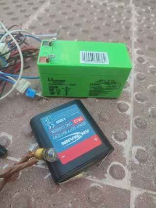 Kit Batería Luces Pilas Maqueta 12V