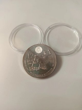 Moneda 12 Euros Plata Centenario Quijote