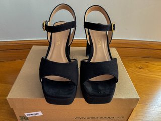 Sandalias Unisa Piel Tacón Ancho Talla 38