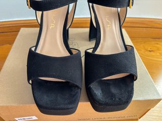 Sandalias Unisa Piel Tacón Ancho Talla 38