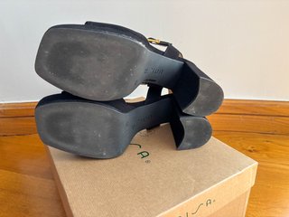 Sandalias Unisa Piel Tacón Ancho Talla 38