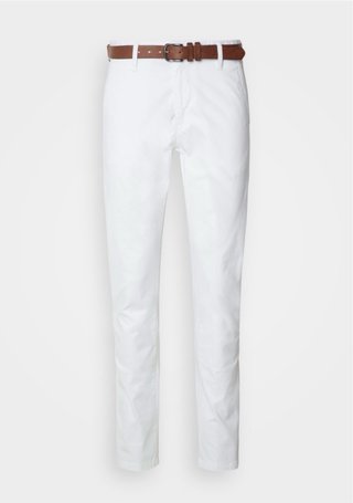 Pantalón chino blanco con cinturón