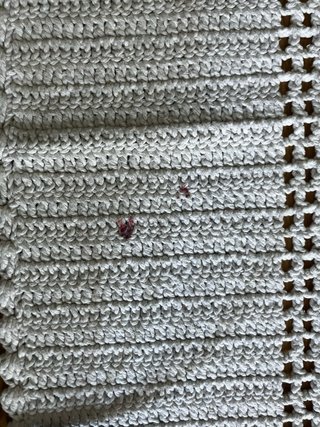 Tappeto all'uncinetto in cotone/bianco fatto a mano