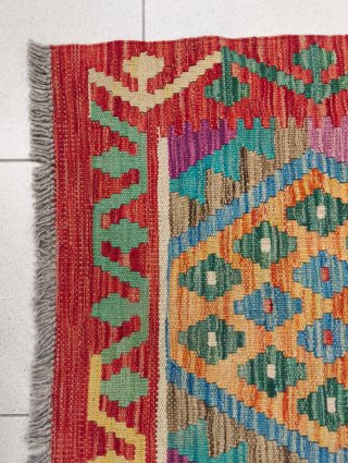 Tappeto Kilim afgano 193x65 cm lana