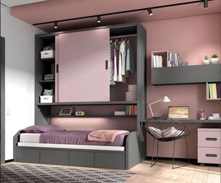 CAMA ABATIBLE CON SOFA INCORPORADO.