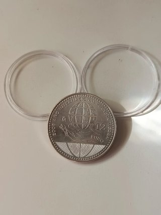 Moneda Plata 12 Euro Planeta Tierra 2008