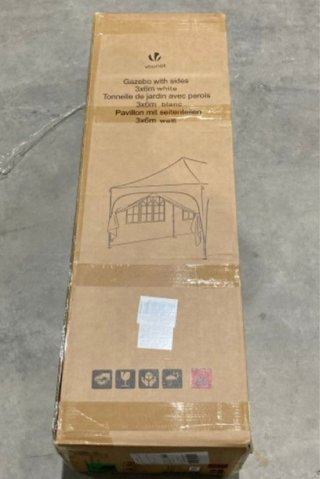 Carpa Pabellón Plegable 3x6m Negra Impermeable
