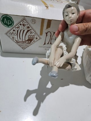 Figuras Lladro Bailarina Sentada Porcelana