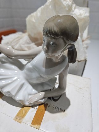Figuras Lladro Bailarina Sentada Porcelana