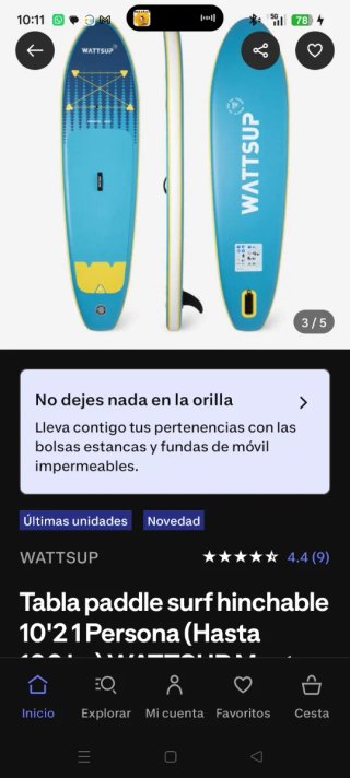 Tabla paddle surf hinchable WATTSUP