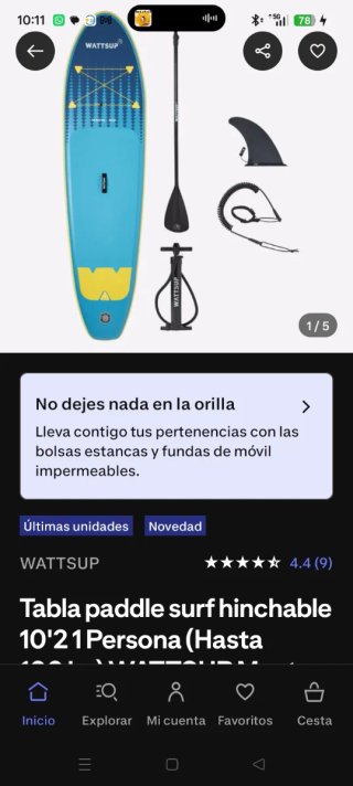 Tabla paddle surf hinchable WATTSUP
