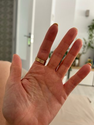 Anillo bañado en oro Singularu ajustable