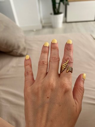 Anillo bañado en oro Singularu ajustable