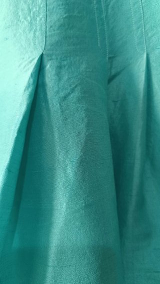 Falda seda salvaje turquesa Talla L