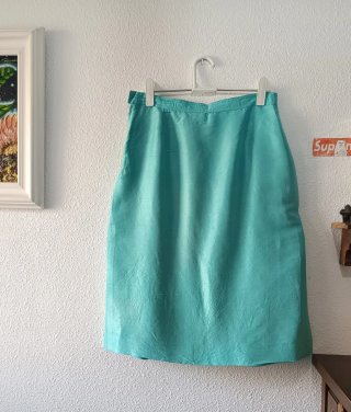 Falda seda salvaje turquesa Talla L
