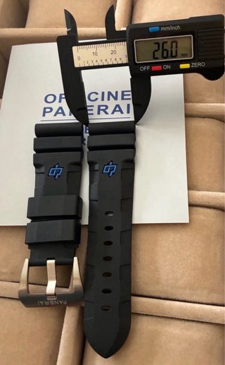 Correa de repuesto para reloj Panerai Negra 26mm