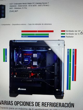 Pack refrigeracion + fuente + caja Corsair