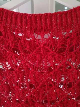 Jersey Zara Mujer Calado Rojo Talla M