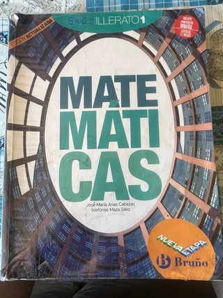 Matemáticas 1 Bachillerato Nueva etapa Bruño Ed...