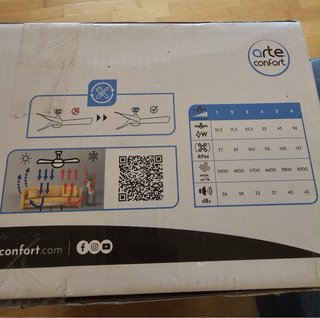Ventilador de techo blanco sin luz