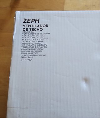 Ventilador de techo blanco sin luz