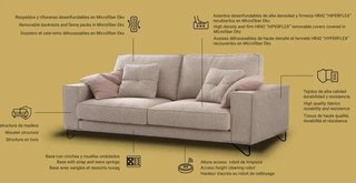 Sofá Hiperflex Aurum Sophie 190