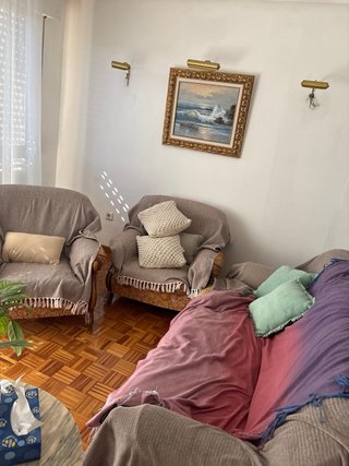 Sofá y 2 butacas tela