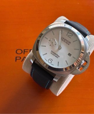 Correa para Panerai Negra con Costuras Turquesa