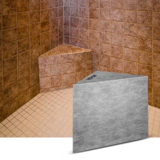 Sedile doccia piastrellabile, 22.4" x 16" x 20" Sedile doccia pronto per piastrelle, impermeabile di fabbrica e 100% a prova di perdite