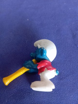 Muñeco Pitufo Flautista Vintage